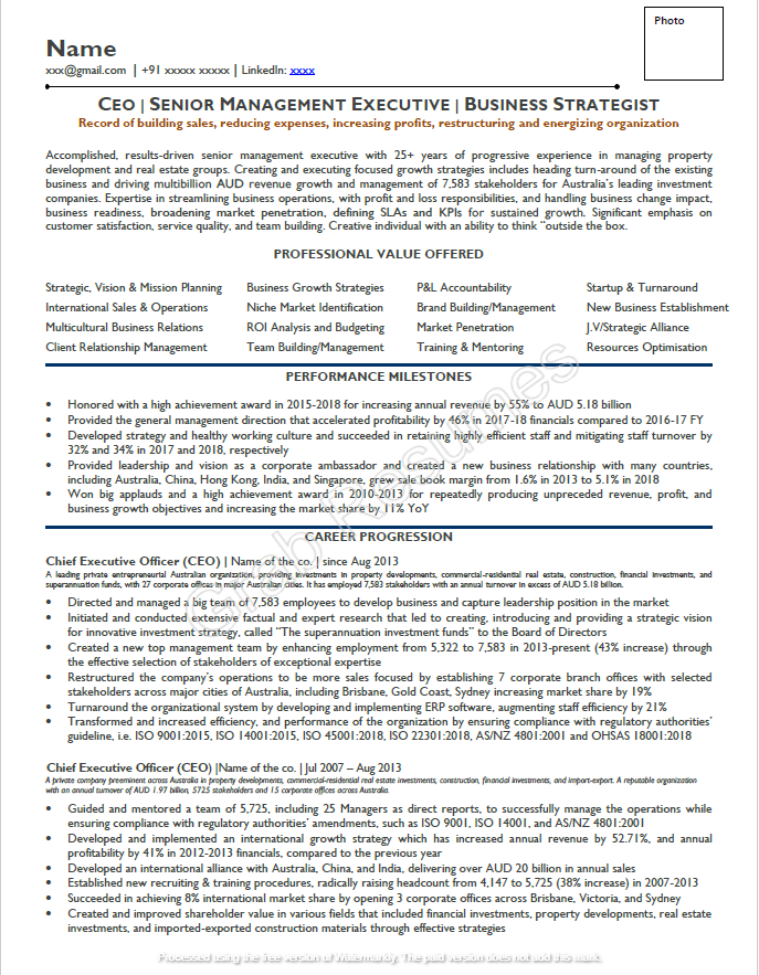 sample resumes Grab Resume